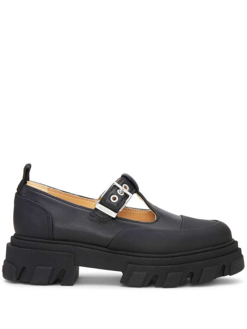 GANNI cleated Mary Jane shoes - Black von GANNI