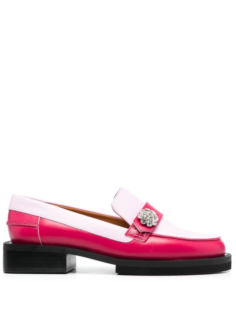 GANNI colour-block chunky loafers - Pink von GANNI