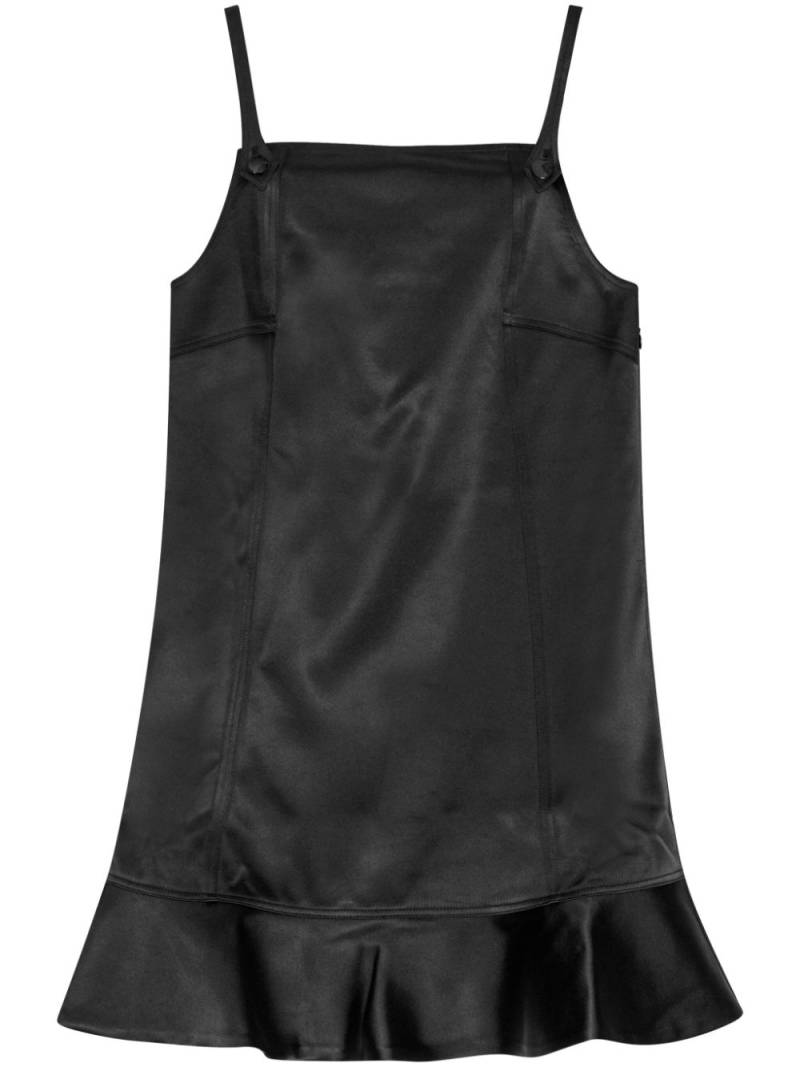 GANNI duchesse-satin mini dress - Black von GANNI