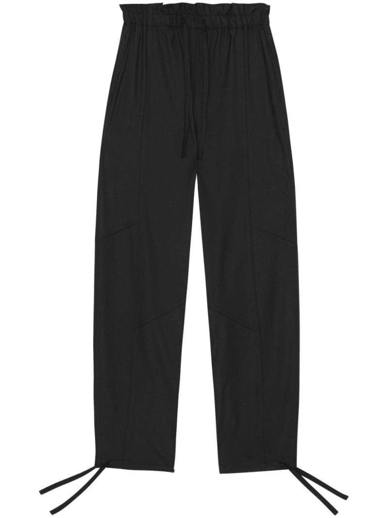 GANNI drawstring-waist trousers - Black von GANNI