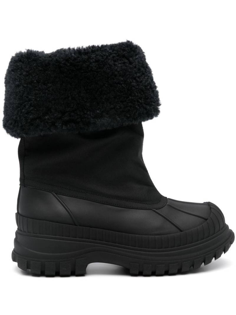 GANNI faux-shearling-trim boots - Black von GANNI