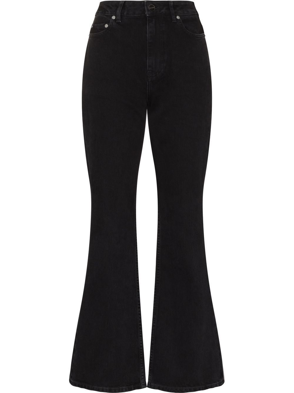 GANNI flared denim jeans - Black von GANNI