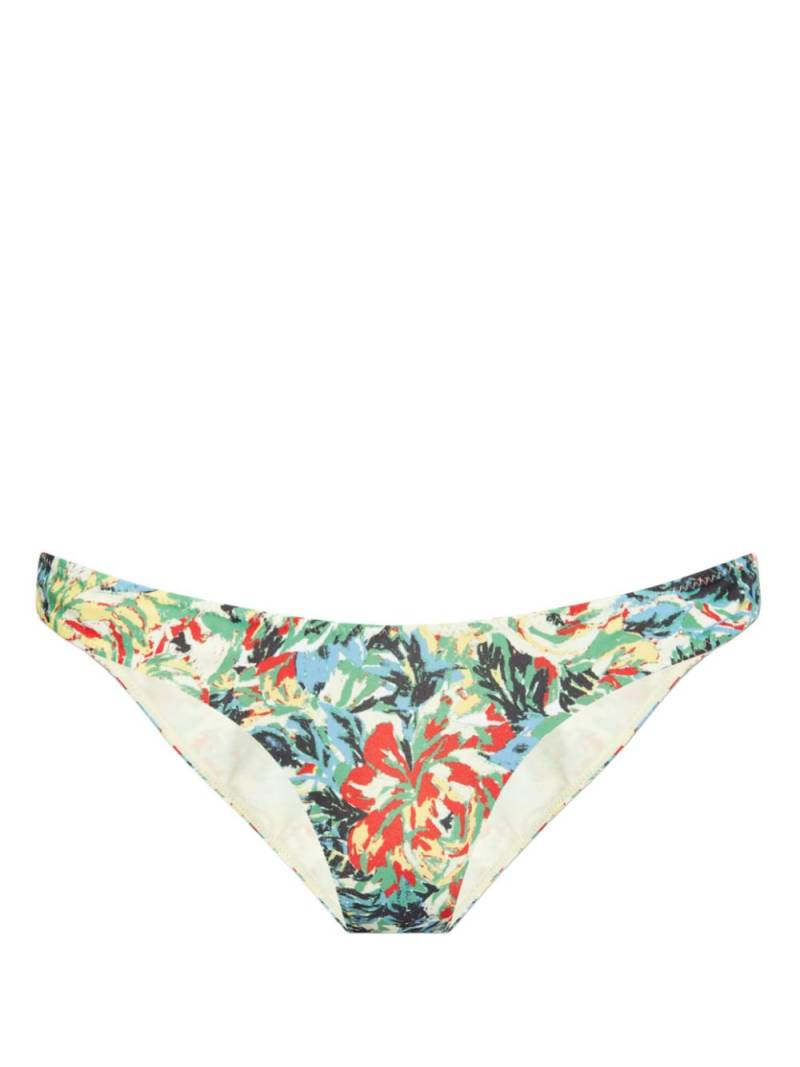 GANNI floral-print bikini bottoms - Blue von GANNI