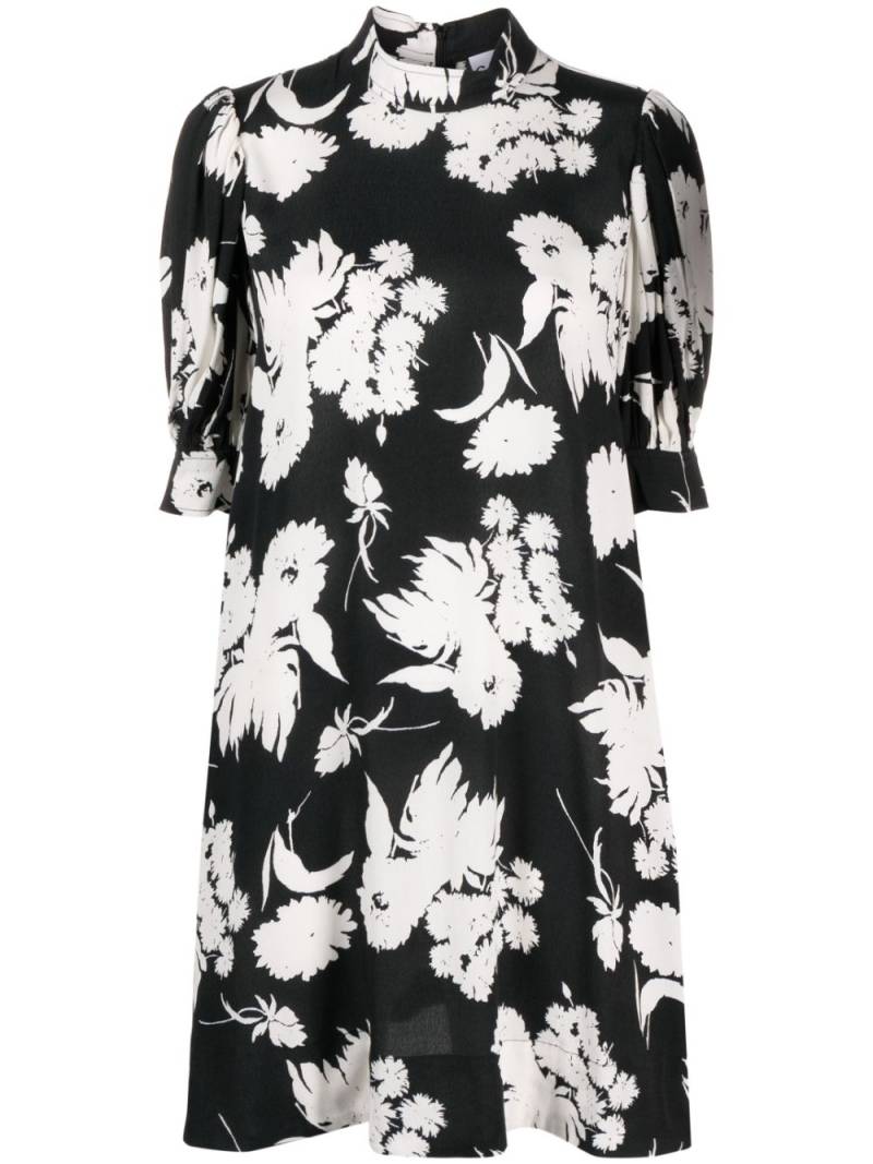 GANNI floral-print shirtdress - Black von GANNI