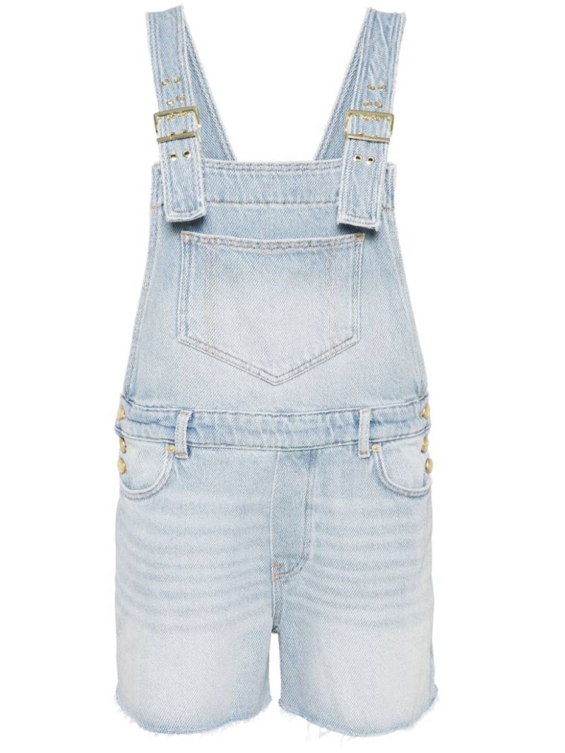 GANNI whiskered denim playsuit - Blue von GANNI