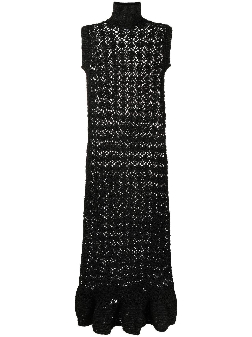 GANNI high-neck sleeveless dress - Black von GANNI