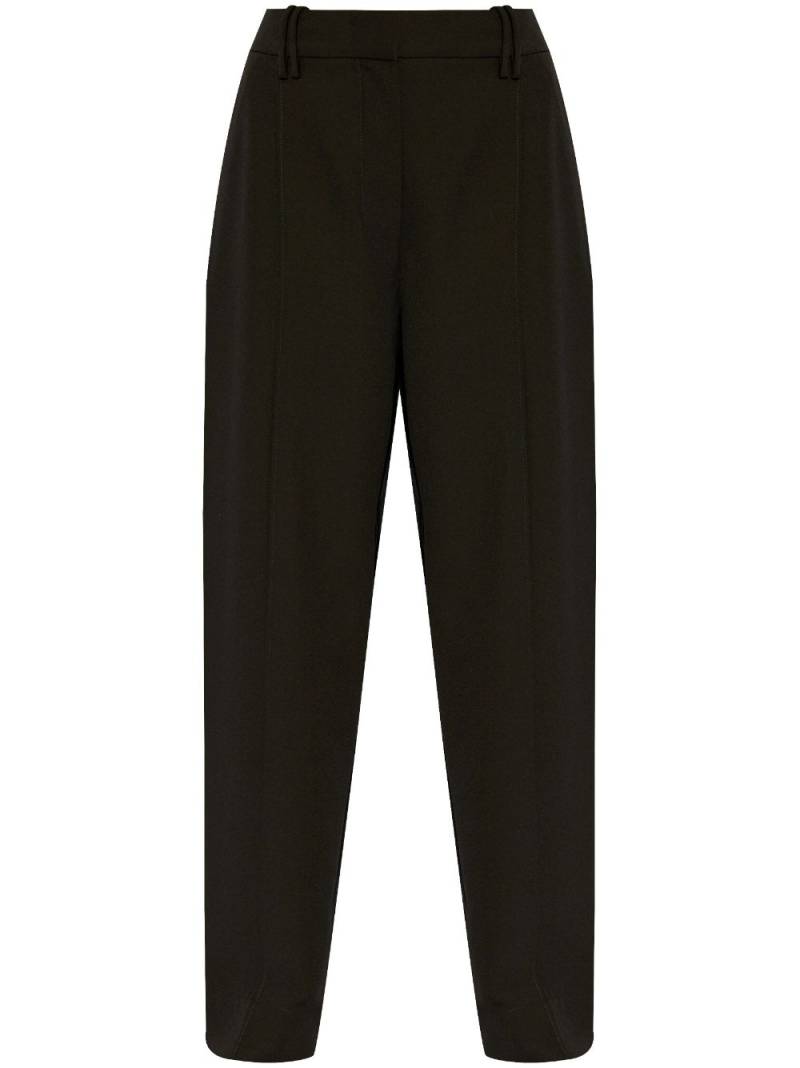 GANNI high-rise straight trousers - Black von GANNI