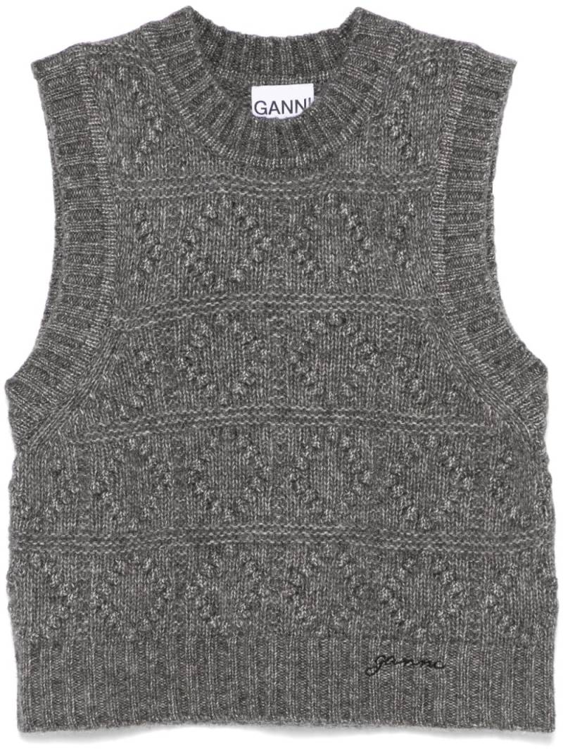 GANNI knitted vest - Grey von GANNI