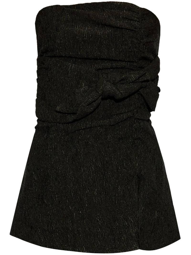 GANNI knot-detailing strapless top - Black von GANNI