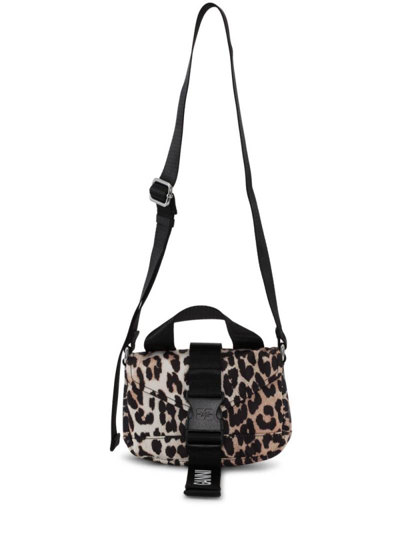 GANNI leopard-print crossbody bag - Neutrals von GANNI