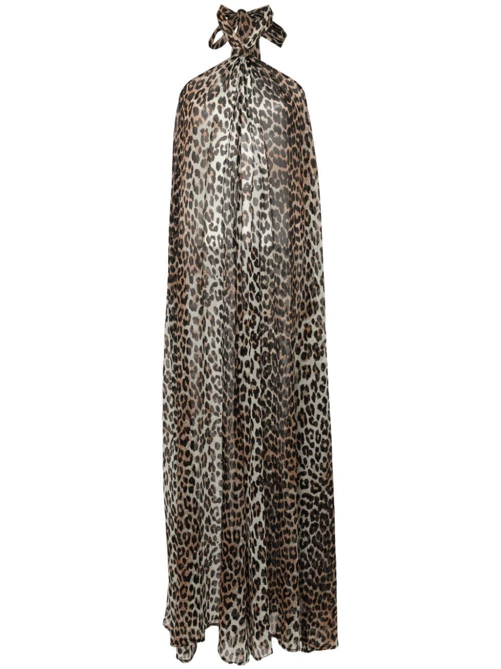 GANNI leopard-print maxi dress - Neutrals von GANNI