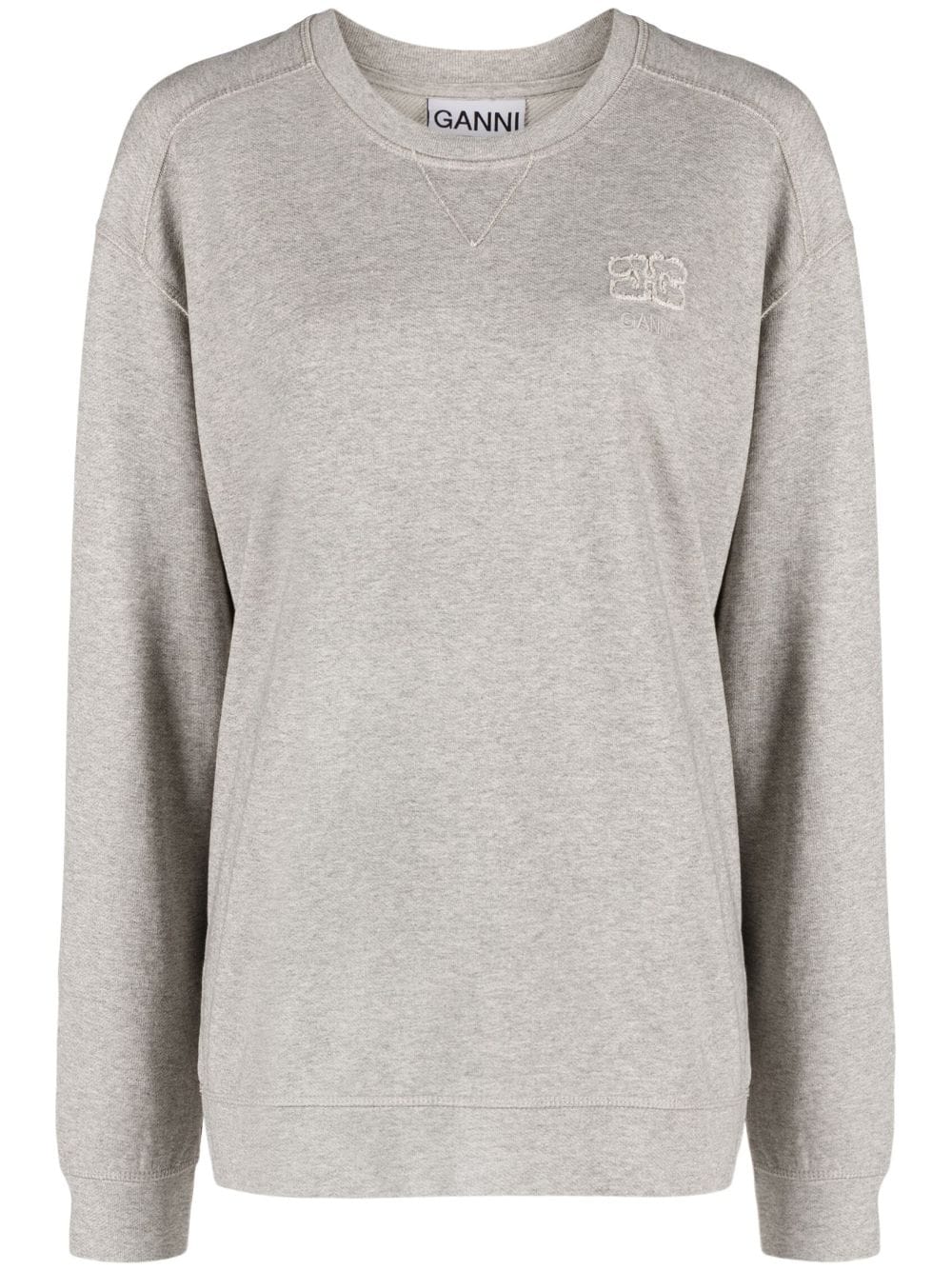 GANNI long-sleeved cotton sweatshirt - Grey von GANNI