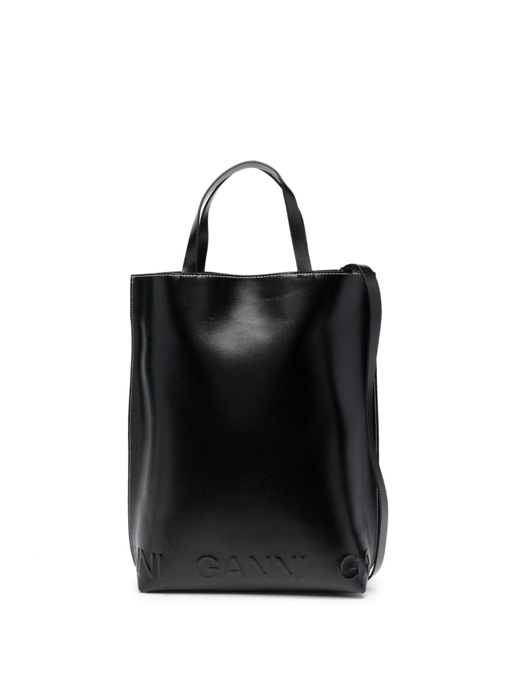 GANNI medium Banner tote bag - Black von GANNI