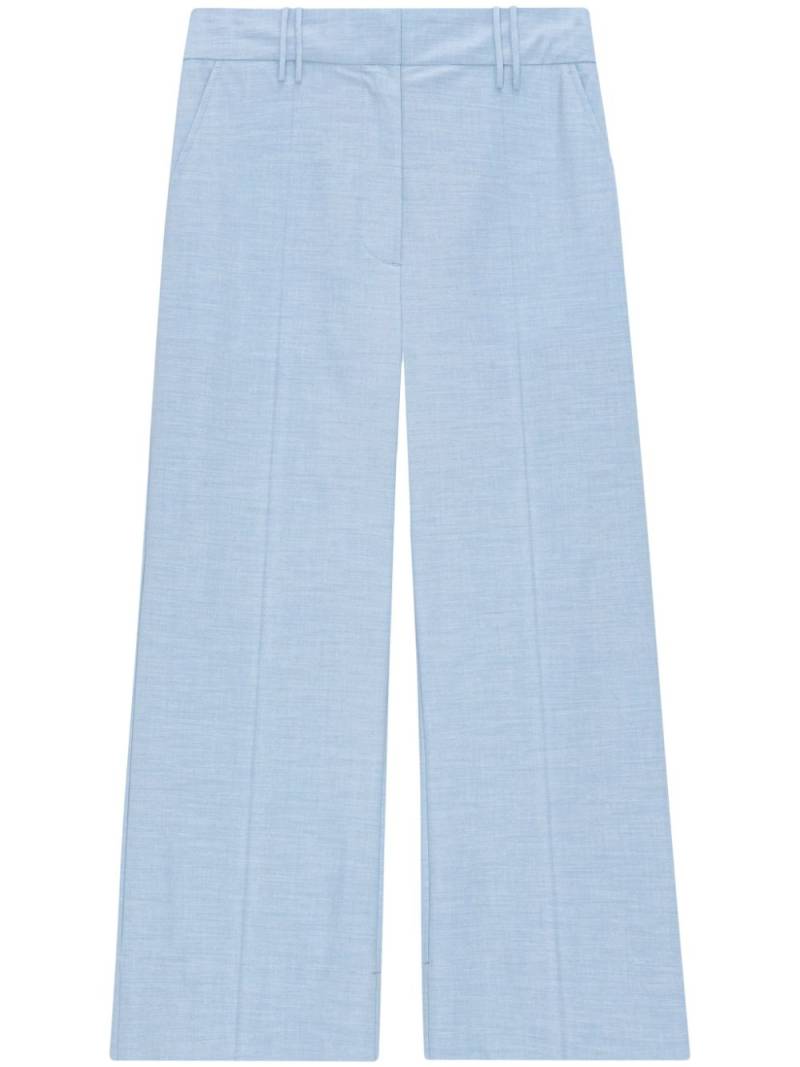 GANNI mélange-effect tailored trousers - Blue von GANNI