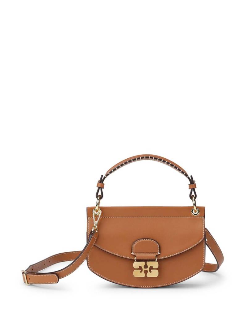 GANNI mini Apo-G tote bag - Brown von GANNI