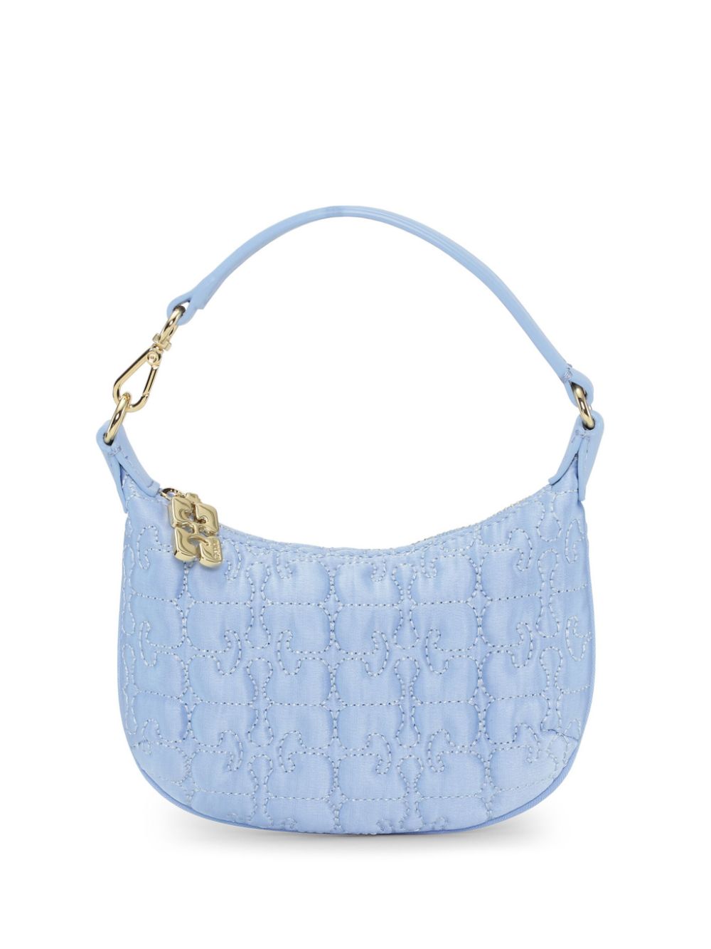 GANNI mini Butterfly satin bag - Blue von GANNI