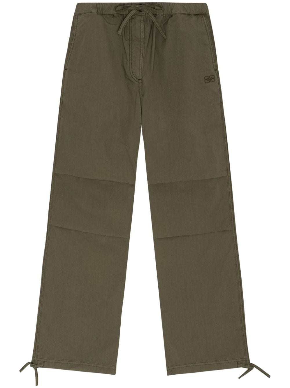 GANNI organic cotton-blend trousers - Green von GANNI