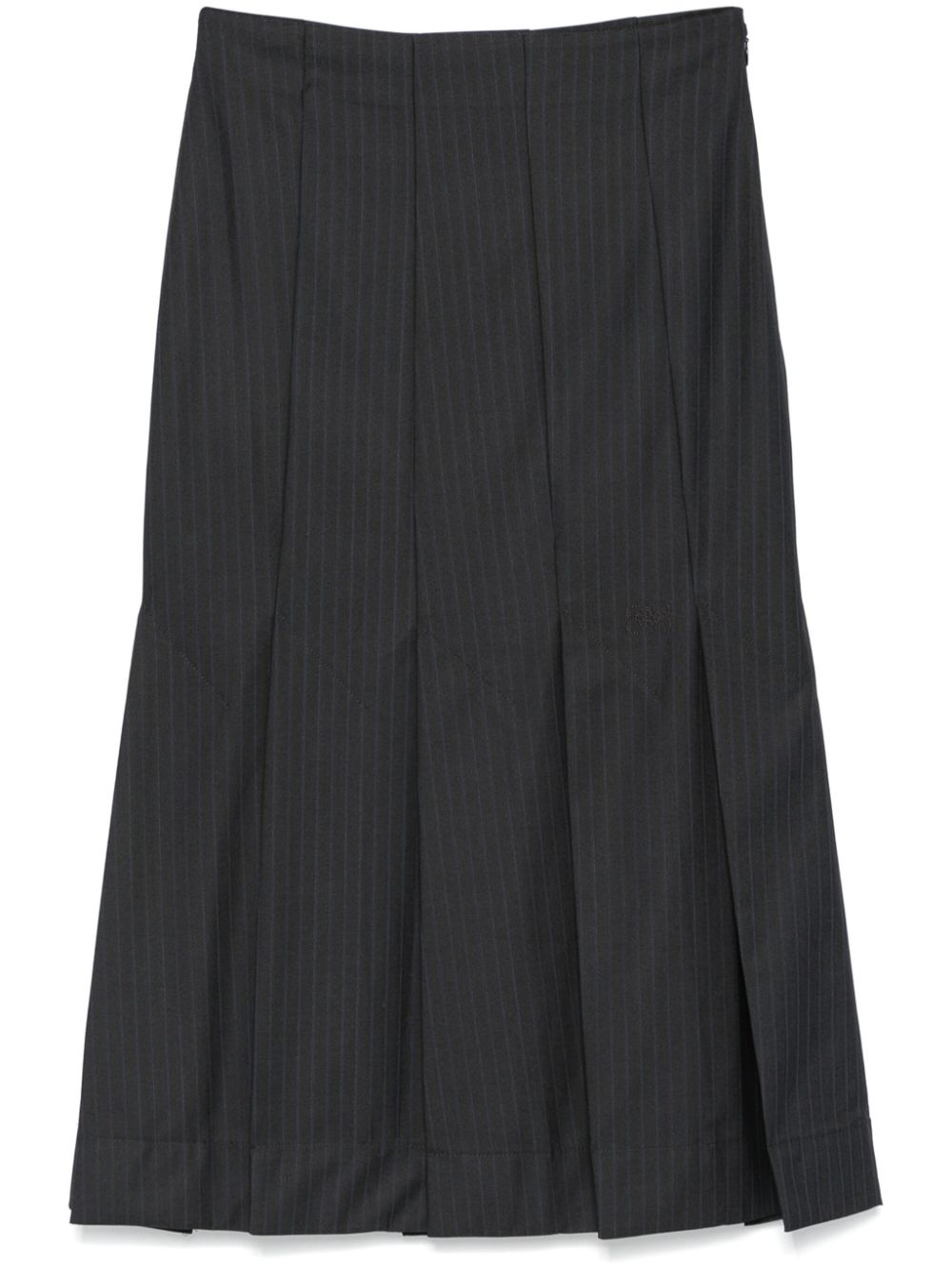 GANNI pinstriped midi skirt - Black von GANNI