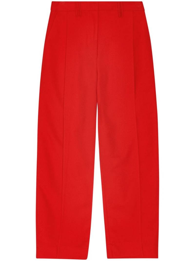 GANNI pleated wide-leg trousers - Red von GANNI