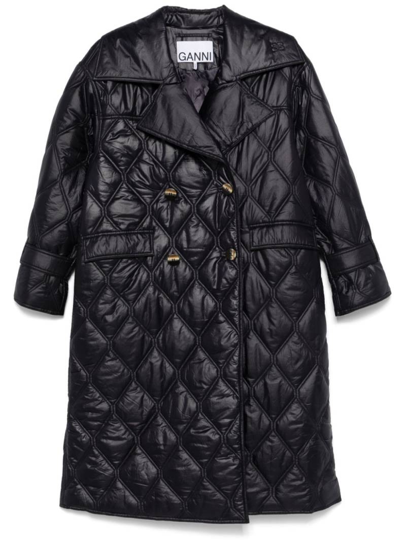 GANNI quilted coat - Blue von GANNI