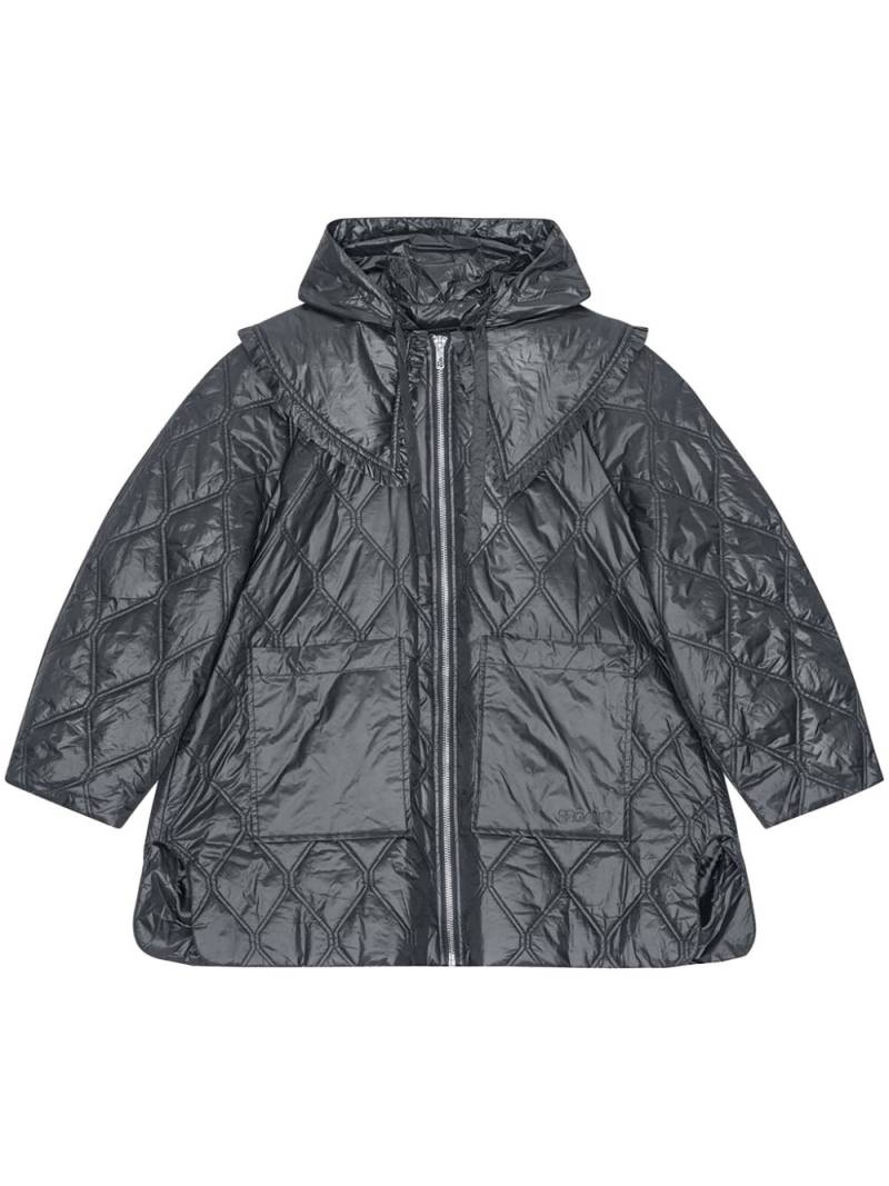 GANNI quilted puffer jacket - Blue von GANNI