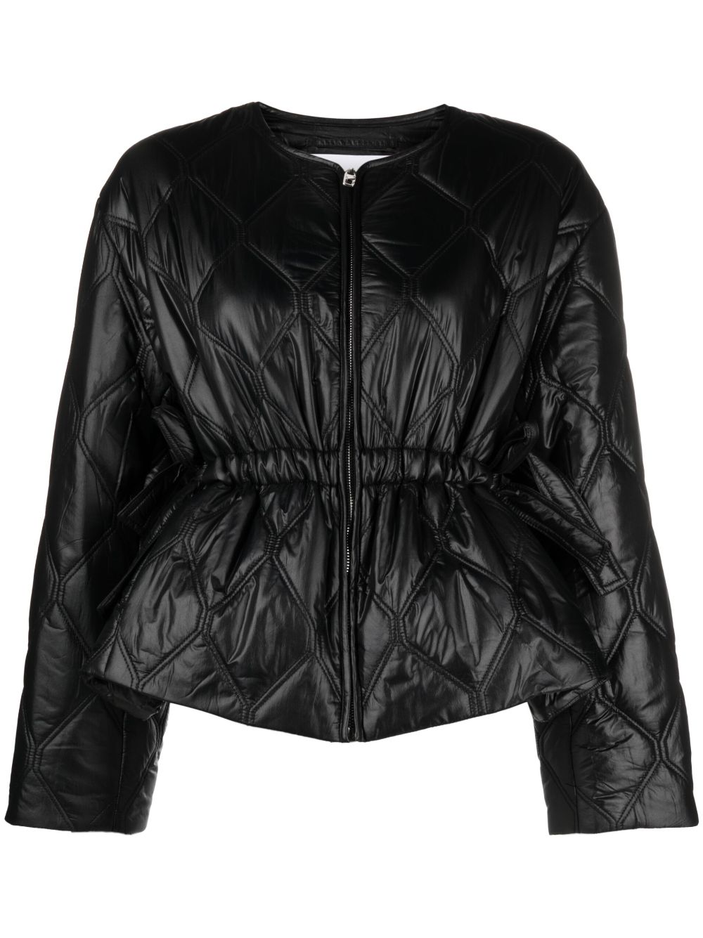 GANNI quilted jacket - Black von GANNI