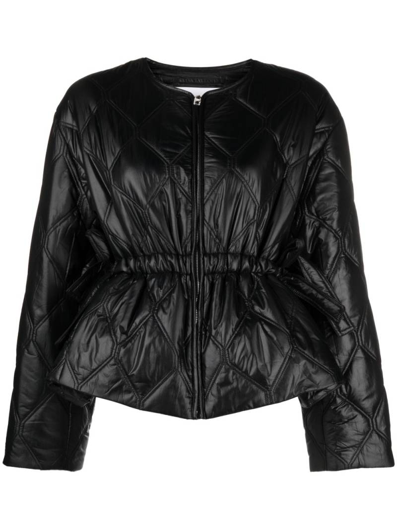 GANNI quilted jacket - Black von GANNI