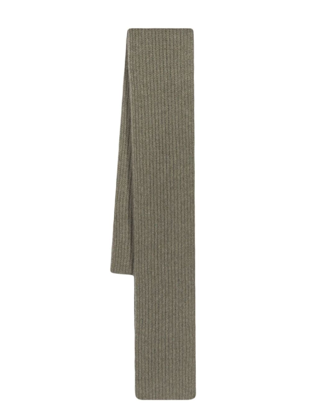 GANNI ribbed-knit rectangle scarf - Green von GANNI