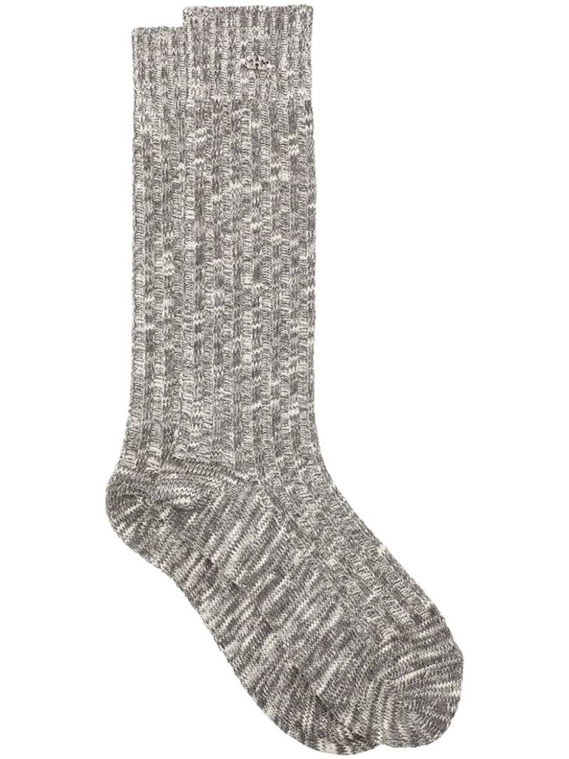 GANNI ribbed socks - Grey von GANNI