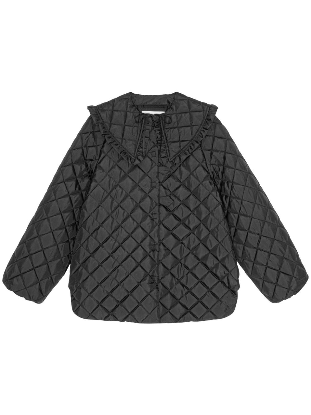 GANNI ripstop quilted jacket - Black von GANNI