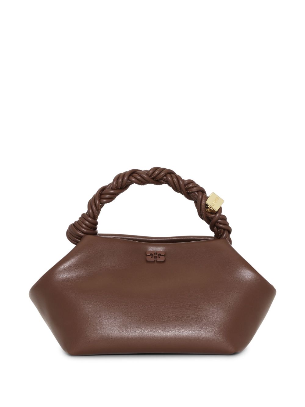 GANNI small Bou leather tote bag - Brown von GANNI