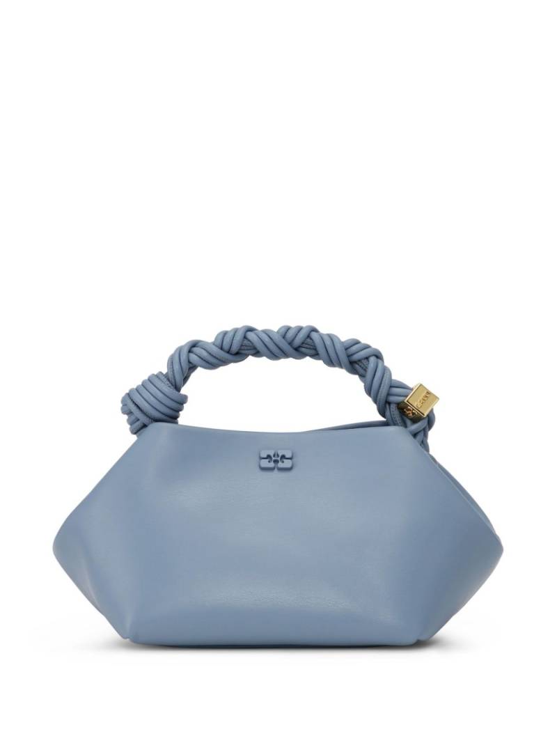 GANNI small Bou recycled-leather top-handle bag - Blue von GANNI