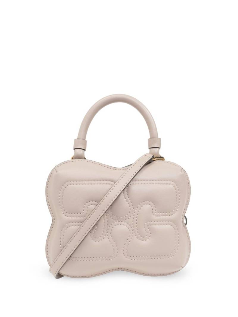 GANNI small Butterfly tote bag - Neutrals von GANNI