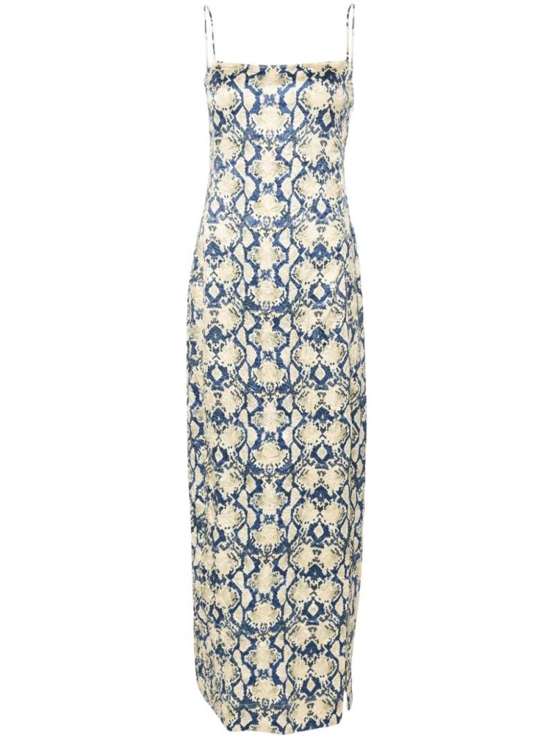 GANNI snake-print maxi dress - Neutrals von GANNI