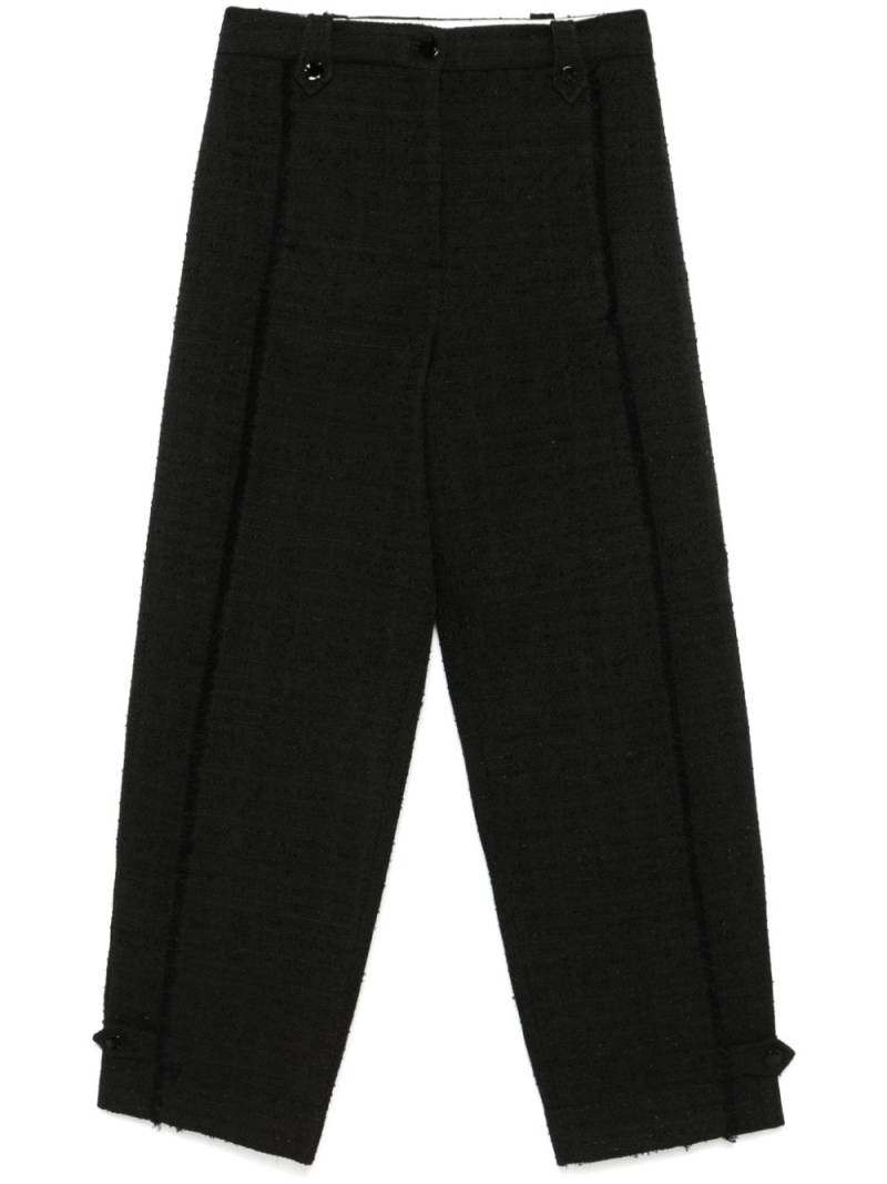 GANNI tweed trousers - Black von GANNI