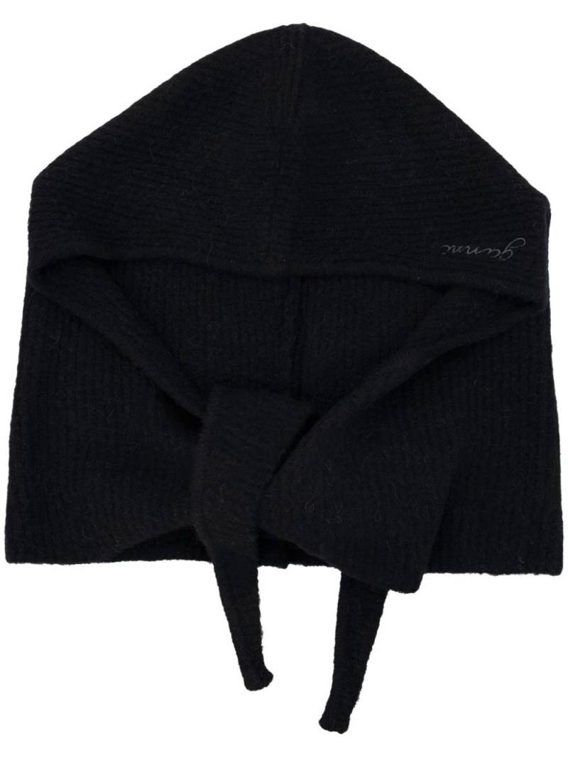 GANNI wool blend balaclava - Black von GANNI