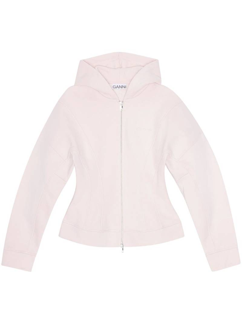 GANNI zipped hoodie jacket - Pink von GANNI