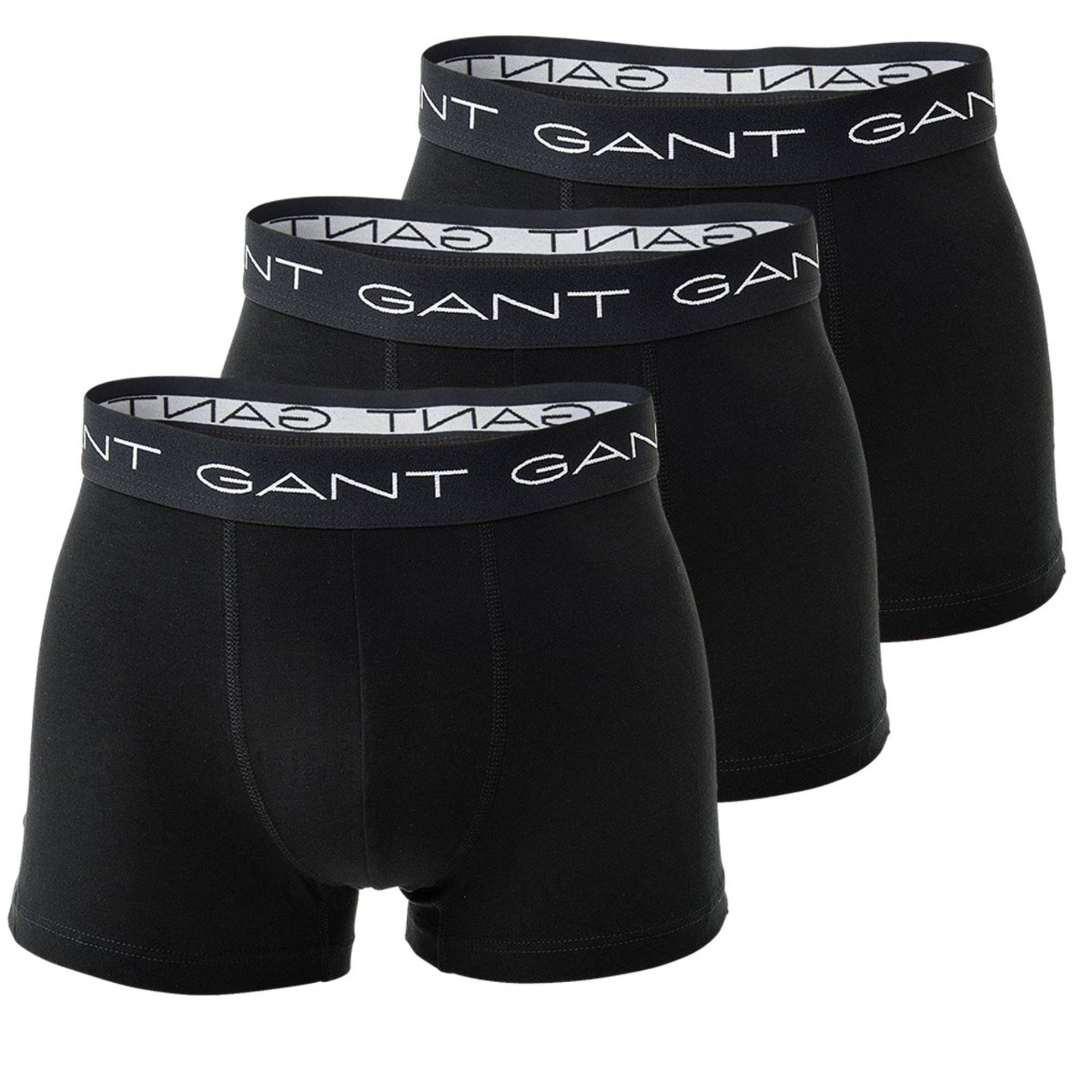 Gant - Boxershort  3er Pack Figurbetont, für Herren, Schwarz, Größe S von Gant