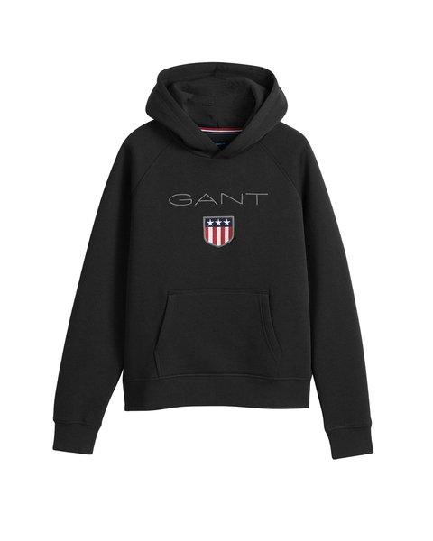 Gant - Sweatshirt  Bequem sitzend-Shield Hoodie, 170, Schwarz von Gant