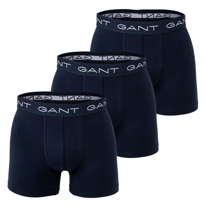 Boxershort 3er Pack Bequem Sitzend Herren Blau XXL von GANT