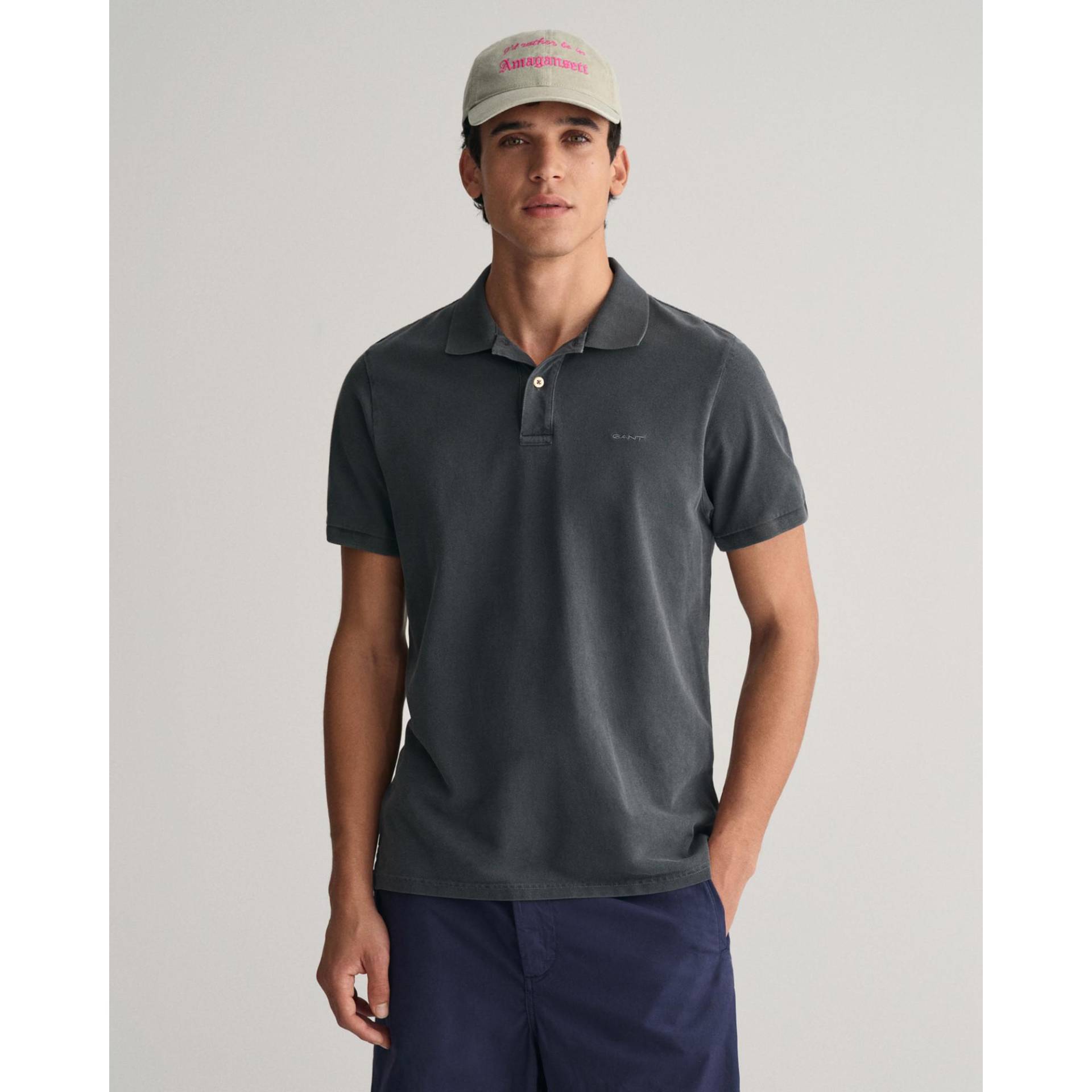 Poloshirt, Kurzarm Herren Anthrazit S von GANT