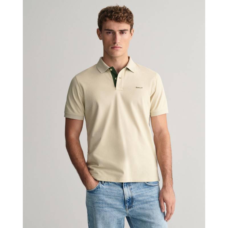 Poloshirt, Kurzarm Herren Beige M von GANT