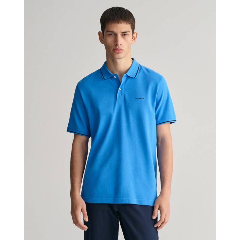 Gant - Poloshirt, kurzarm, für Herren, Blau, Größe M von Gant