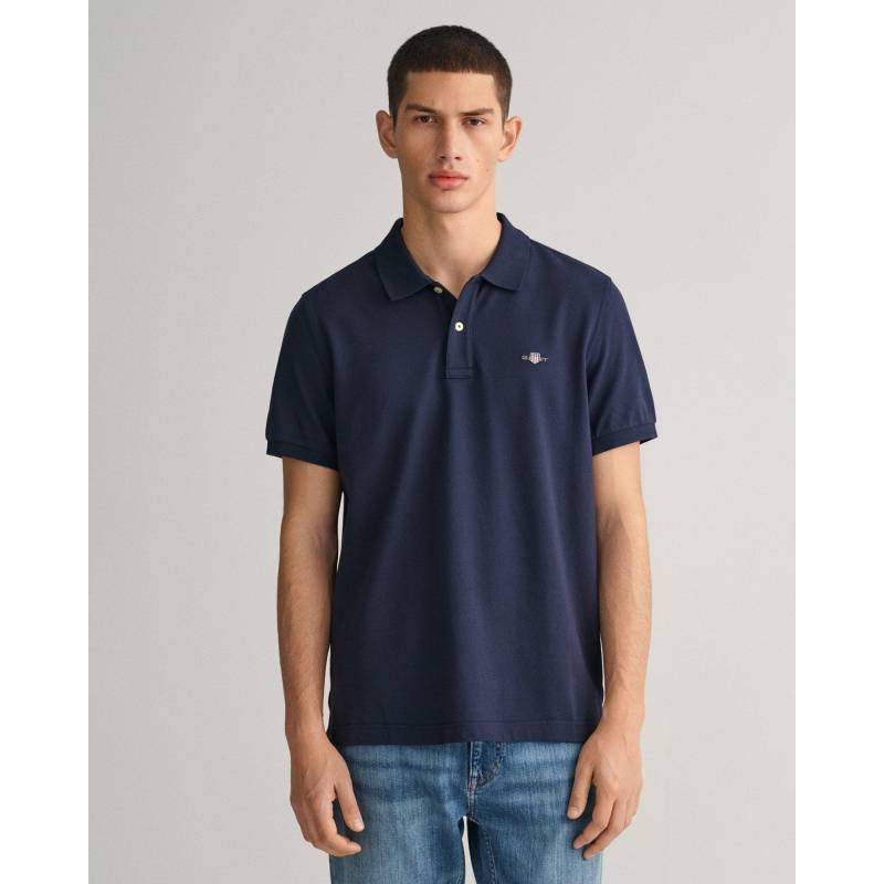 Poloshirt, Kurzarm Herren Marine L von GANT