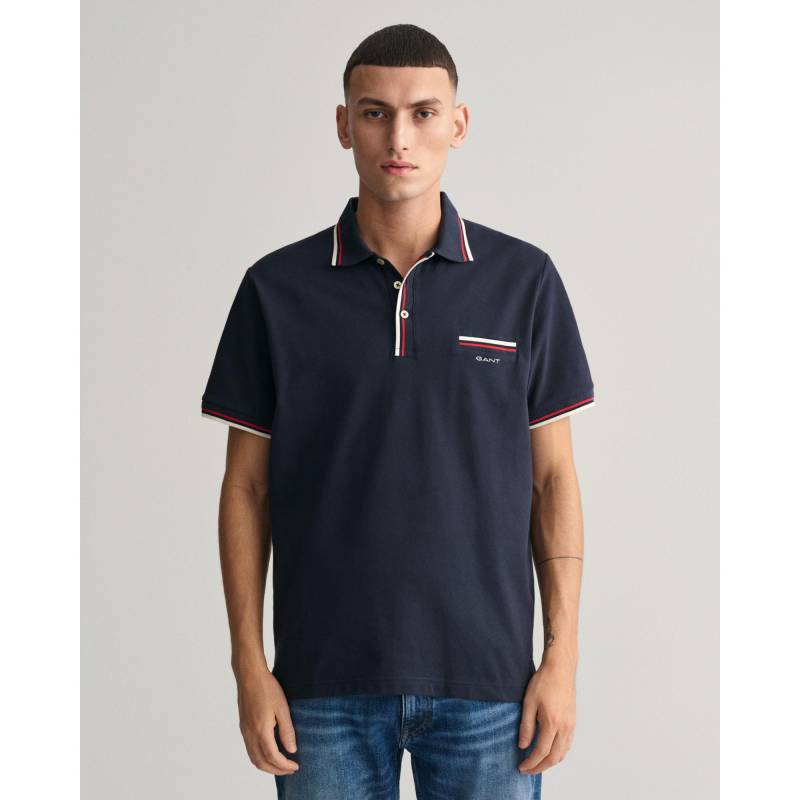 Poloshirt, Kurzarm Herren Marine S von GANT