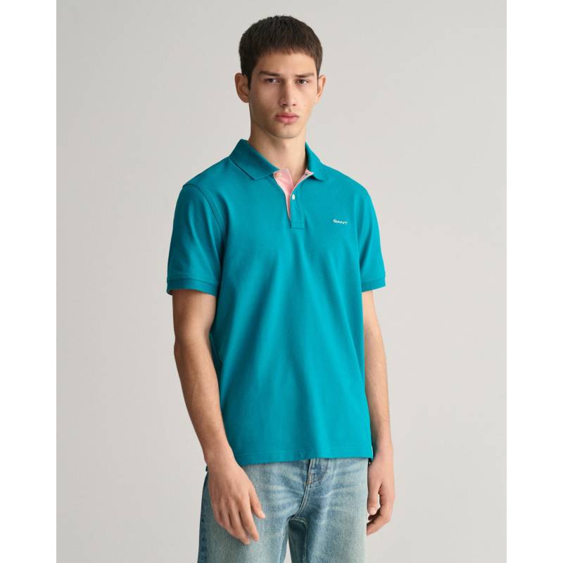 Gant - Poloshirt, kurzarm, für Herren, Türkisblau, Größe M von Gant