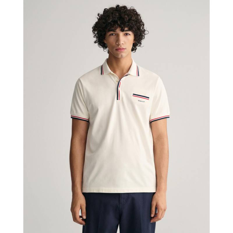 Gant - Poloshirt, kurzarm, für Herren, Weiss, Größe L von Gant