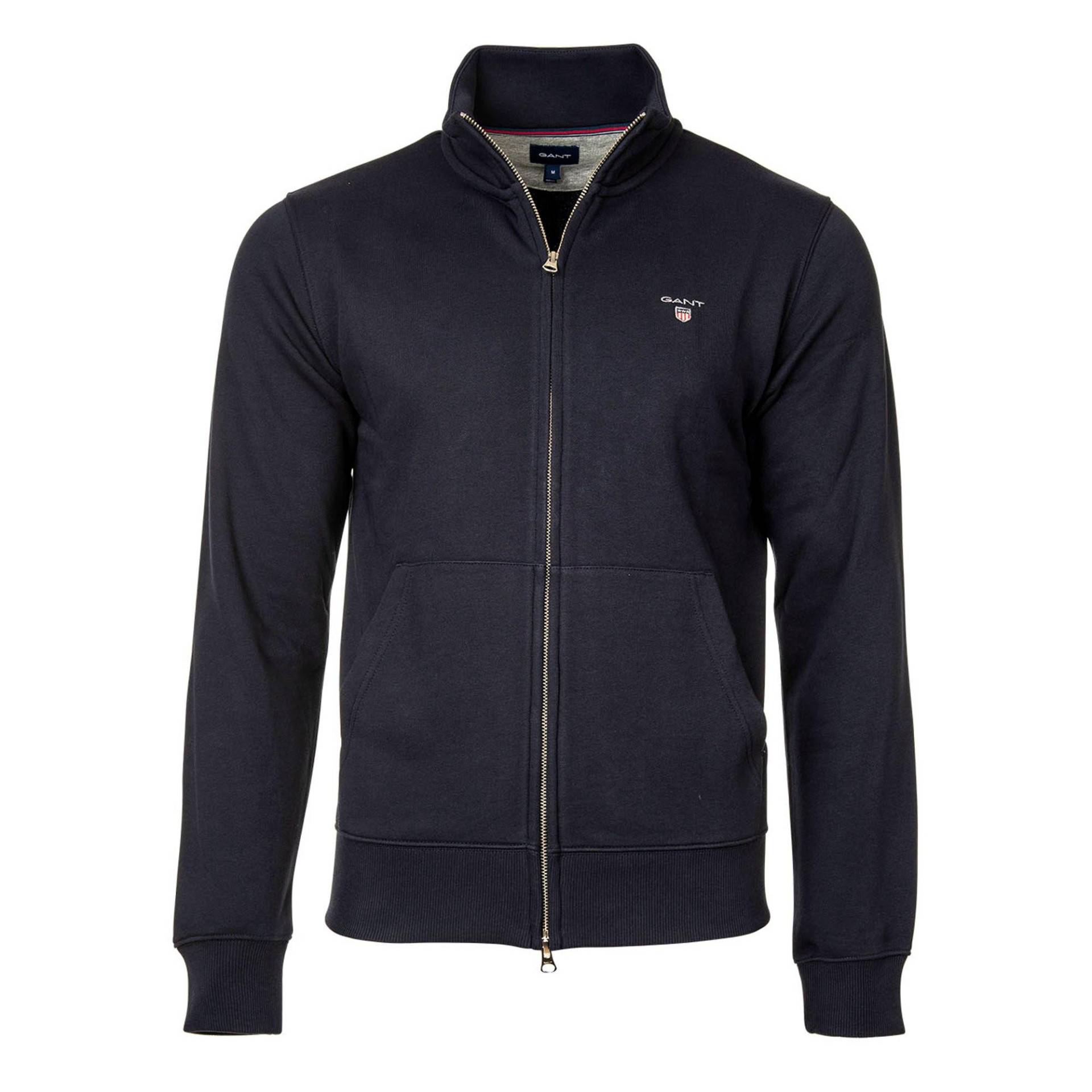 Sweatjacke Bequem Sitzend Herren Blau S von GANT