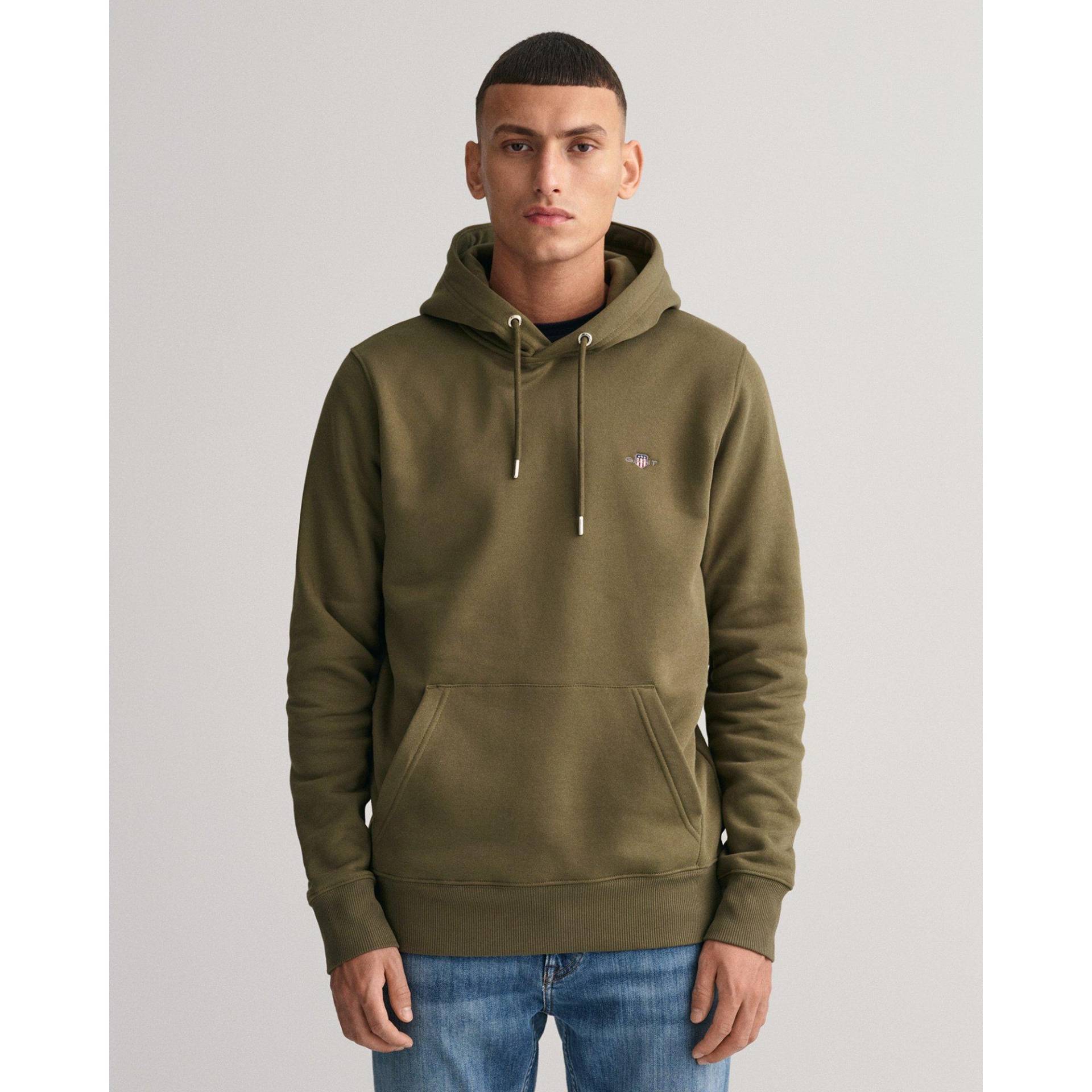 Hoodie Herren Olivegrün M von GANT