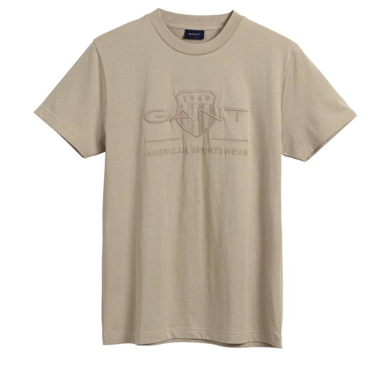 Gant - T-Shirt  Bequem sitzend, für Damen, Beige, Größe 3XL von Gant